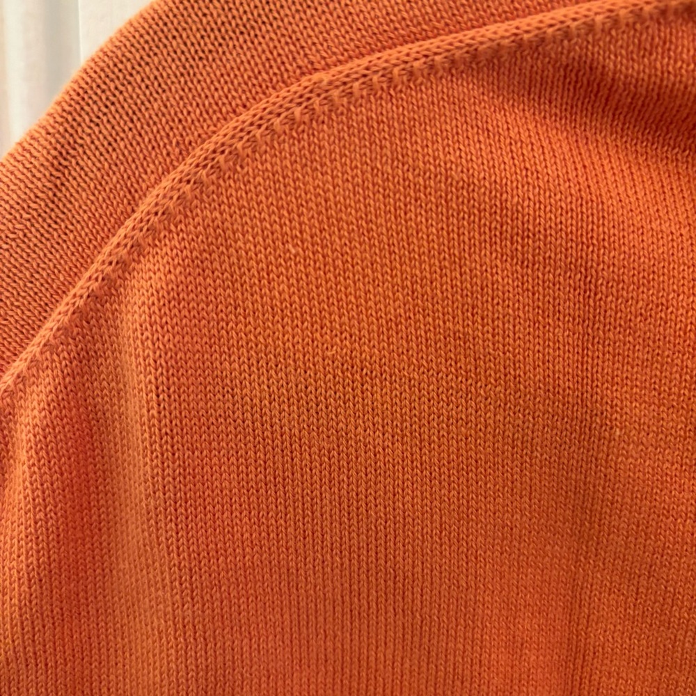 Brooks Brothers Orange 100% Prima Cotton Knit Polo Shirt XL Never Worn Golf - Picture 8 of 8